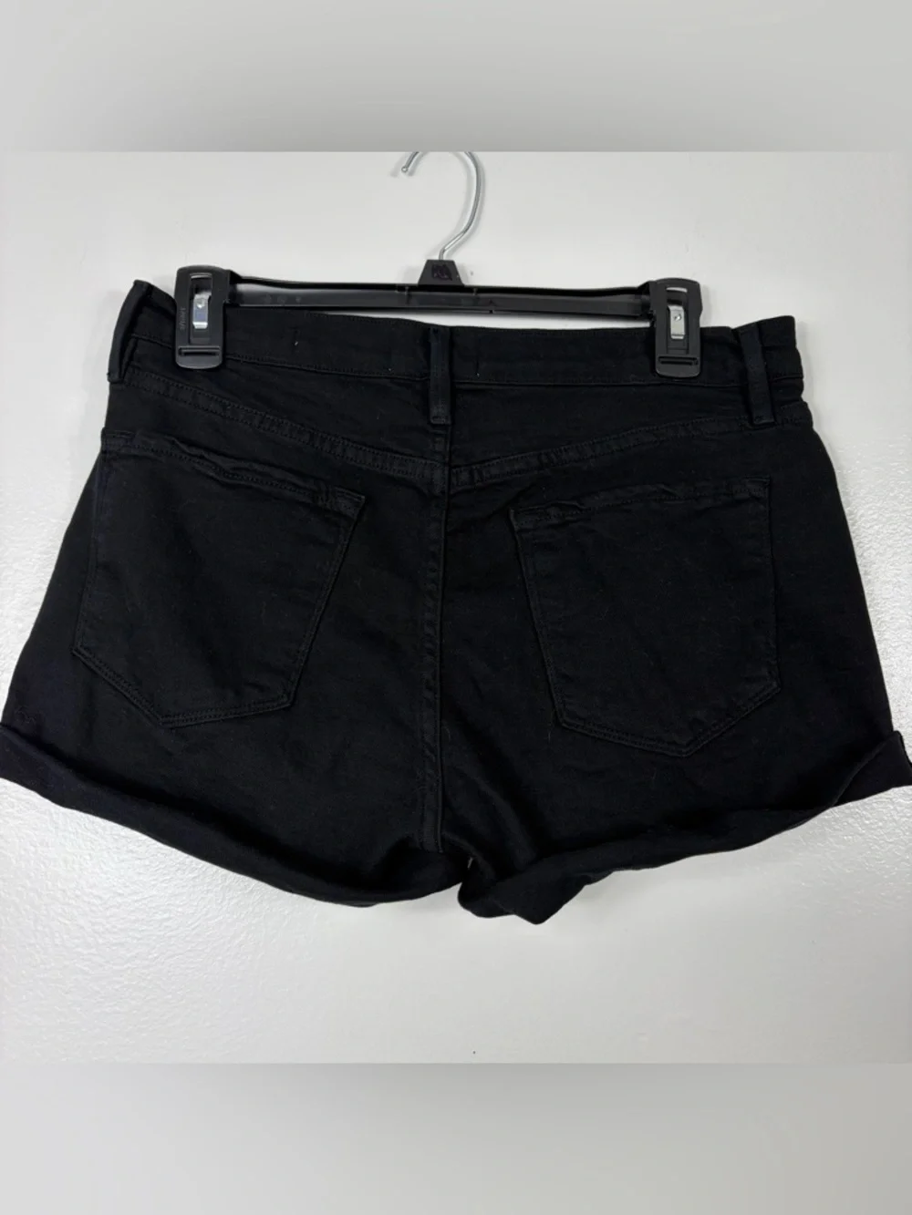 FRAME Le Cutoff Denim Shorts - Black sz 27 - Picture 6 of 7